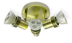 SMS3GZ10 Surface Mount 3x Spot 50W Max GU10 (IP20 or IP44) Antique Brass SMS3GZ10 Surface Mount 3x Spot 50W Max GU10 (IP20 or IP44) Antique Brass