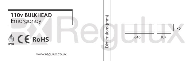 110v BULKHEAD Emergency Dimensions
