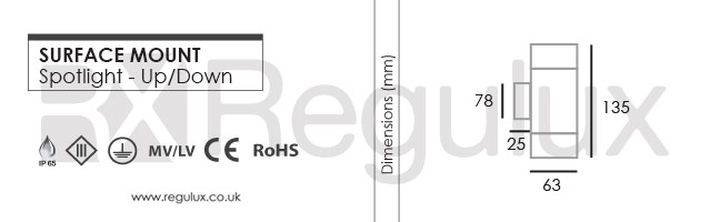Light Dimensions HAWK-A – Up Down Wall Spotlight in Aluminium Grey