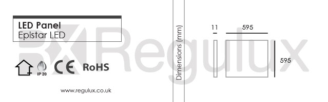 PAN-P40/32. Led Panel. Dimensions