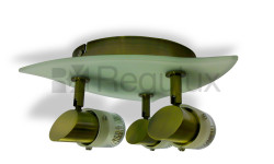  Stingray3 – Diecast Triple Spotlight with Glass Shade